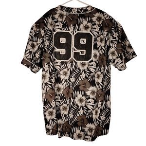 Rocawear shirt mens 3XL XXXL black hawaiian floral all over 1999 90's Y2K